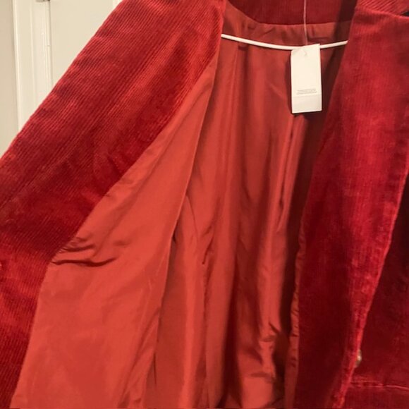 NWT Loft Corduroy Blazer Burgundy Red Size 8 W - Picture 7 of 14